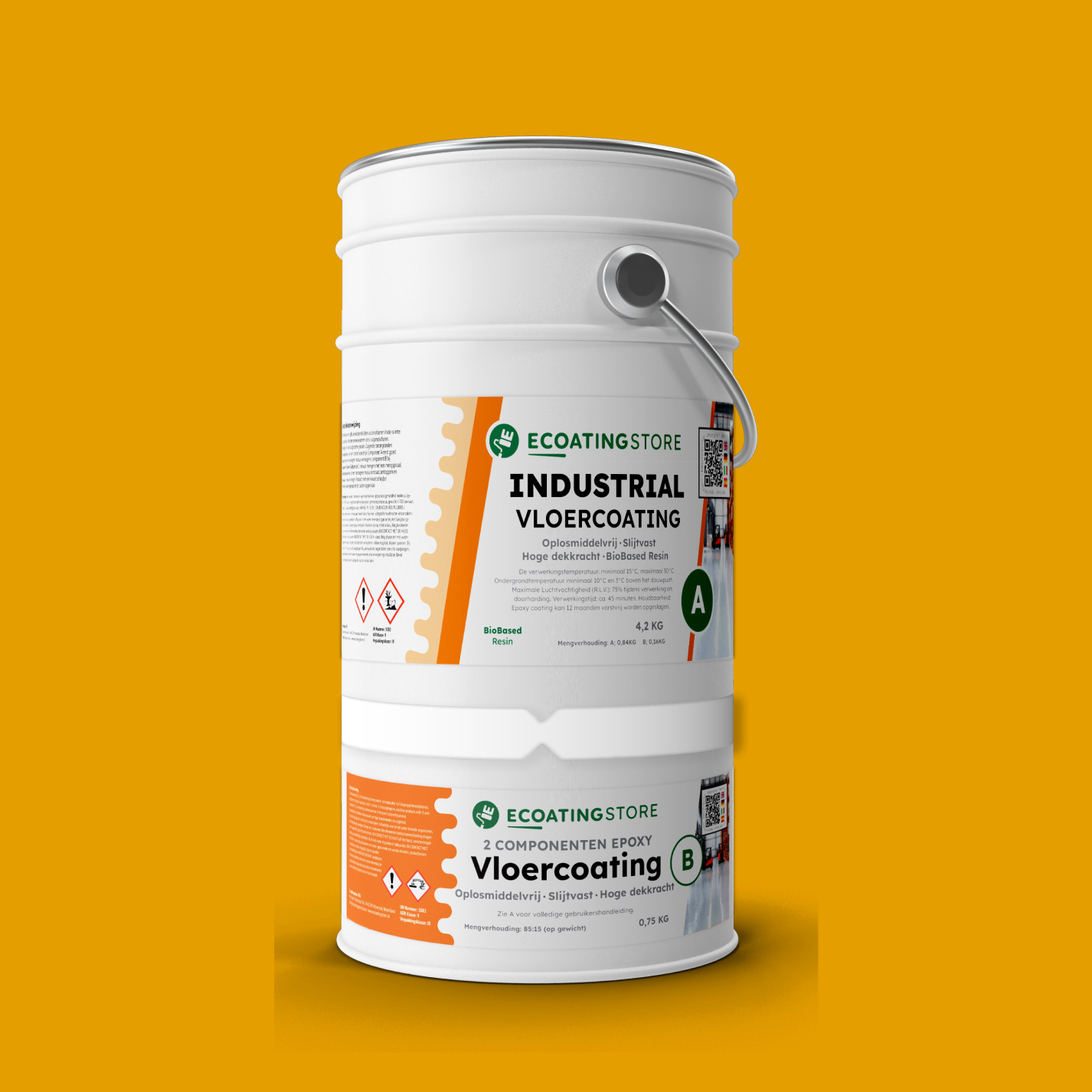 Industriell golvfärg - RAL 1004