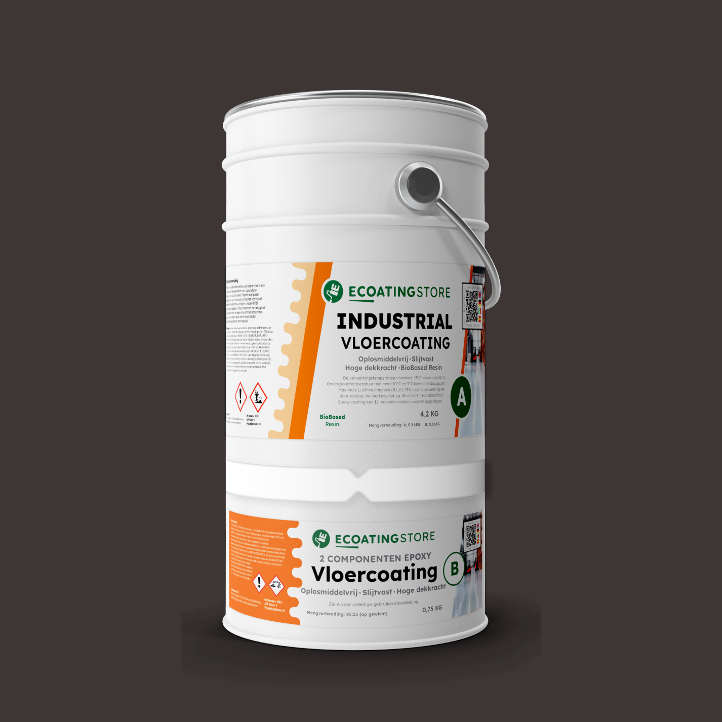 Industriell golvfärg - RAL 8019