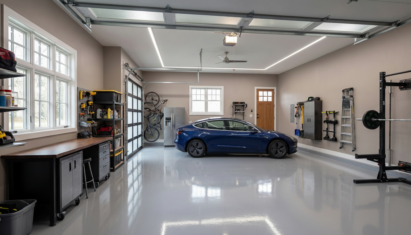 Golvfärg för garage - RAL 7036